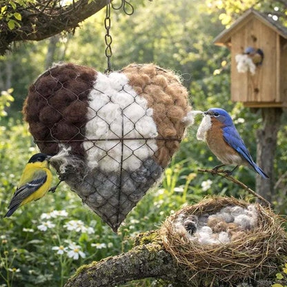 Nesting Heart Alpaca Wool Dispenser