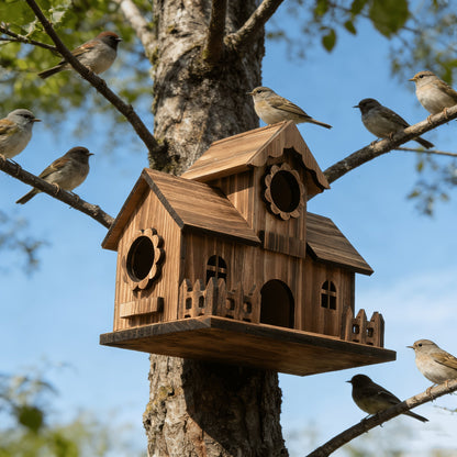 Forest Keeper Oak Birdhouse