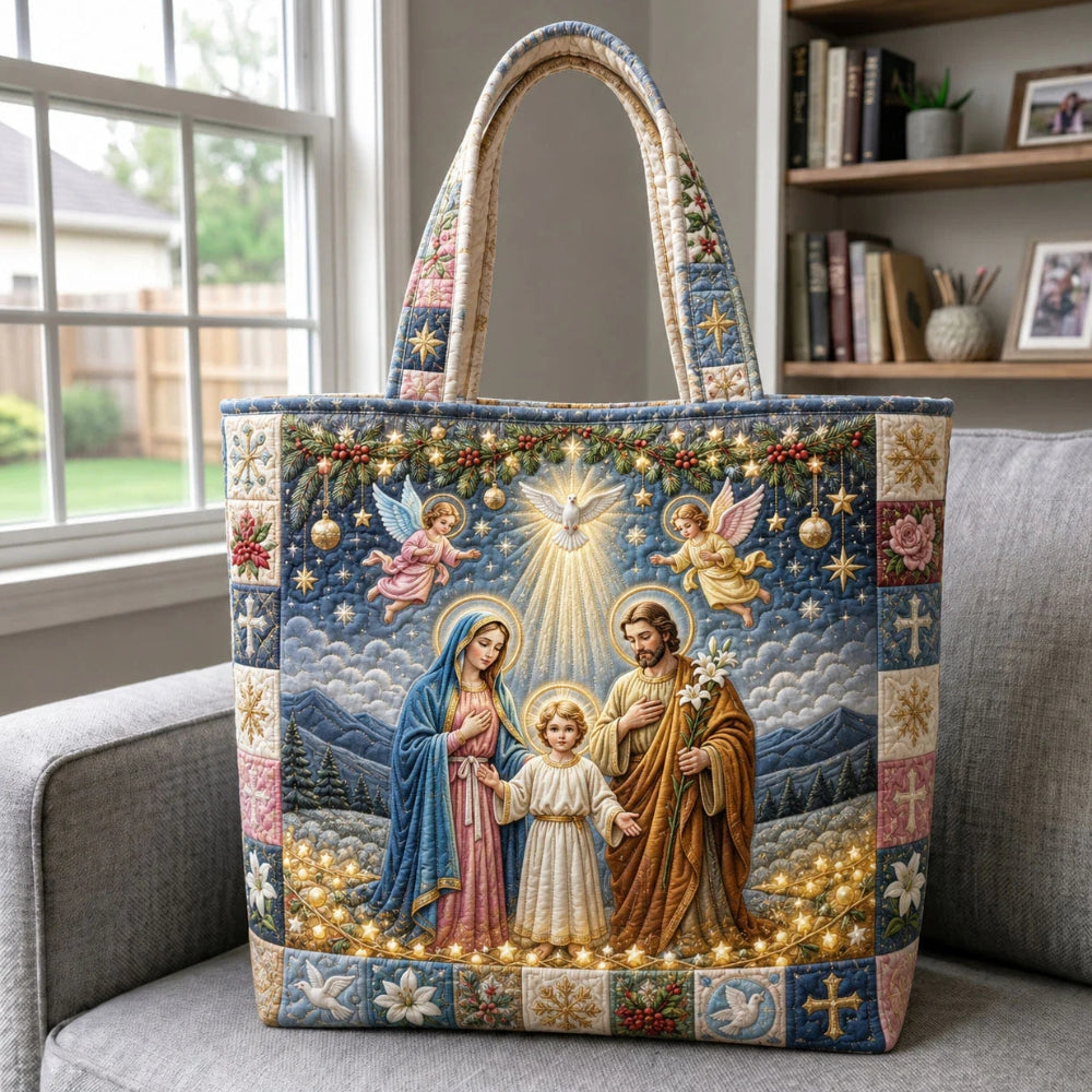 Handmade quilted tote bag