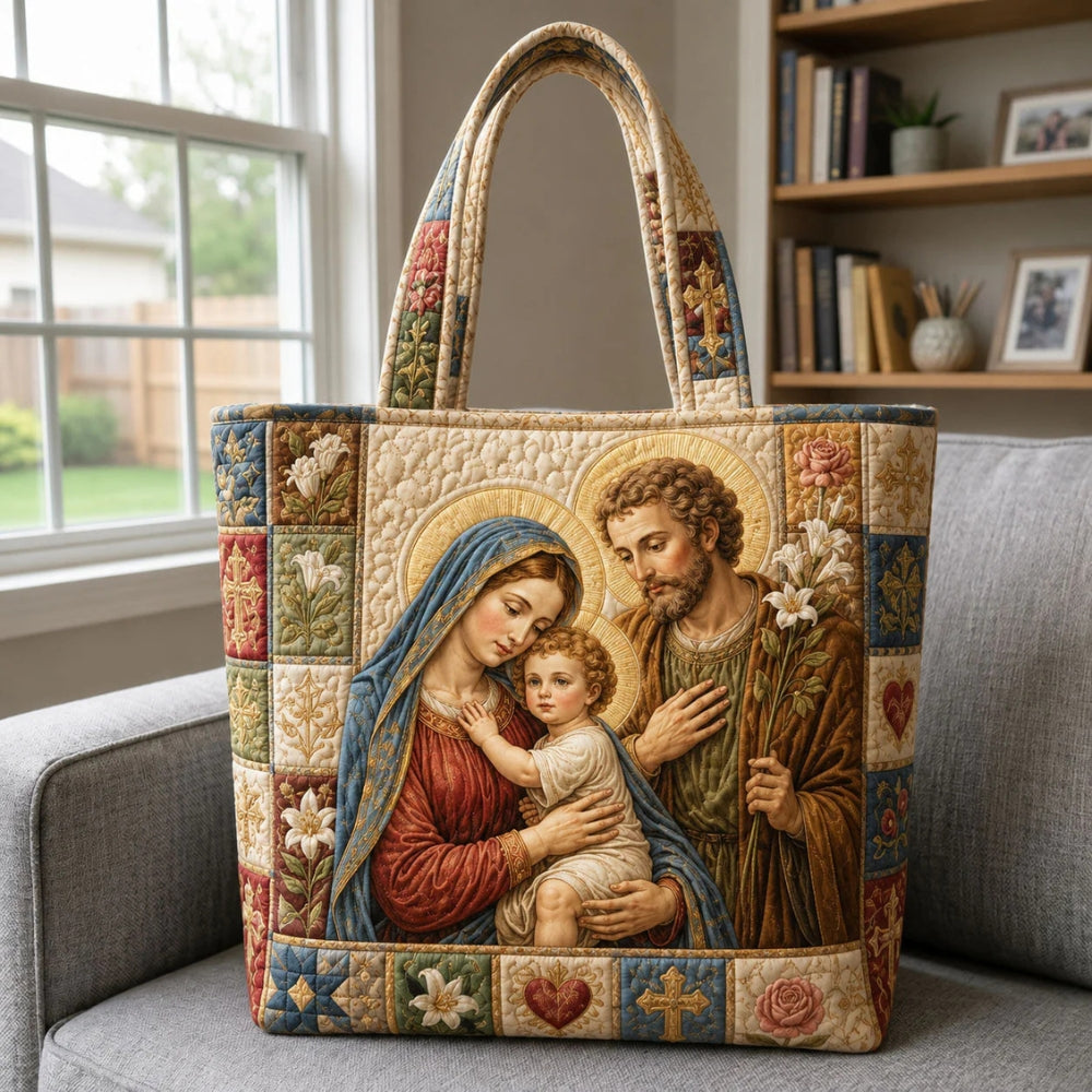 Handmade quilted tote bag